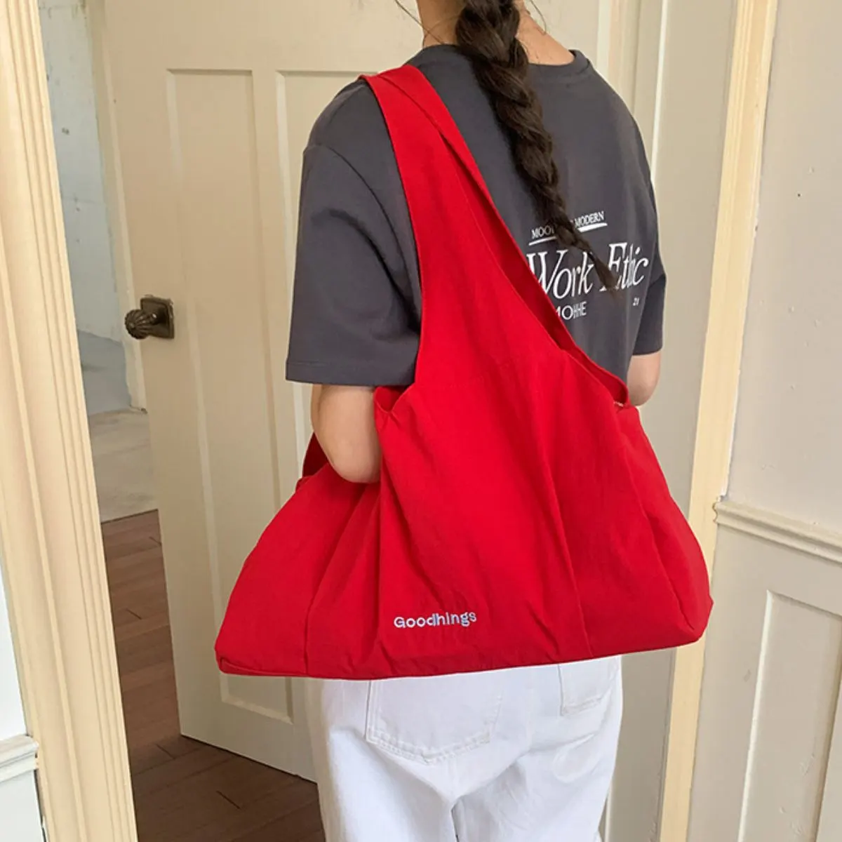 lightweight Casual Shoulder Bag - Red